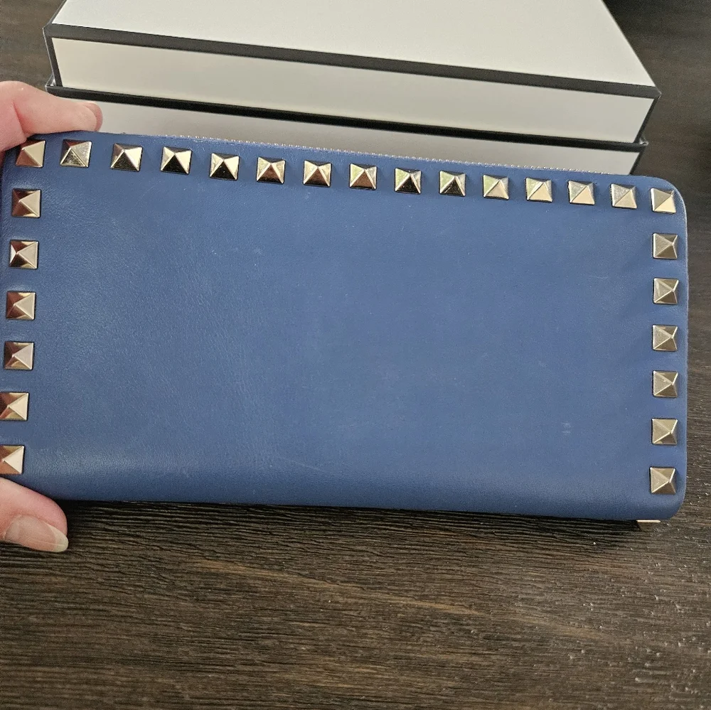 Valentino Blue Studded Wallet - Picture 6 of 9